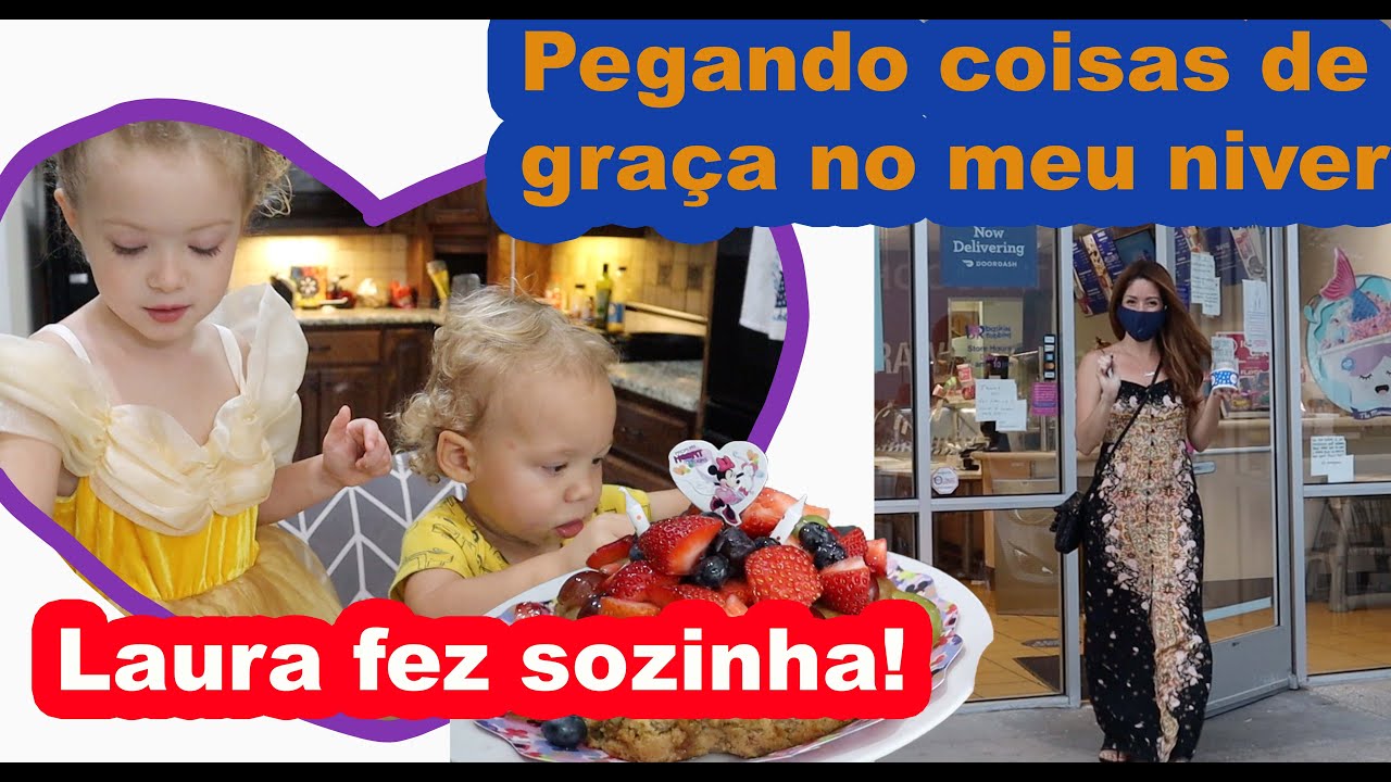 Pegando coisas de graça no meu aniversário