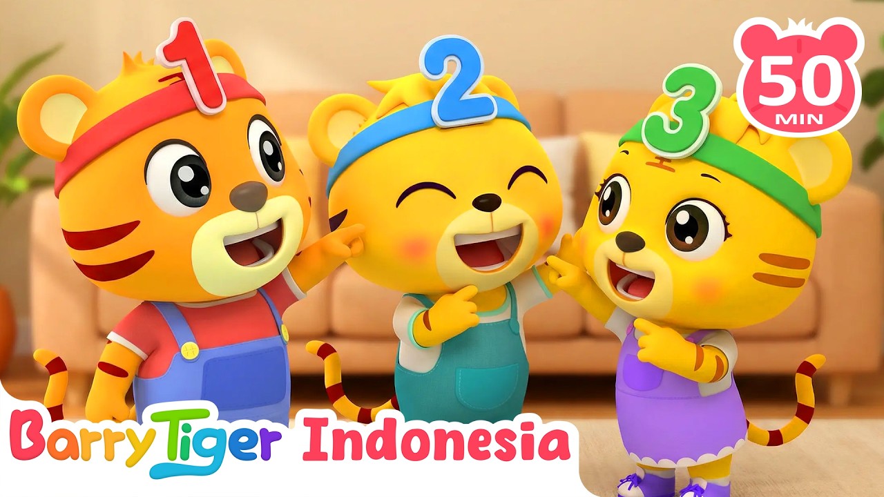 Kompilasi Lagu Angka Anak Ceria 🔢| 🎶Belajar Berhitung Sambil Bernyanyi | BarryTiger