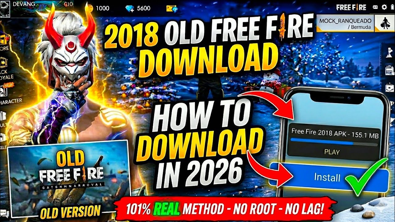 HOW TO DOWNLOAD OLD FREE FIRE IN 2026 | OLD FREEFIRE 2018 BARBOSASERVER 🥺😮