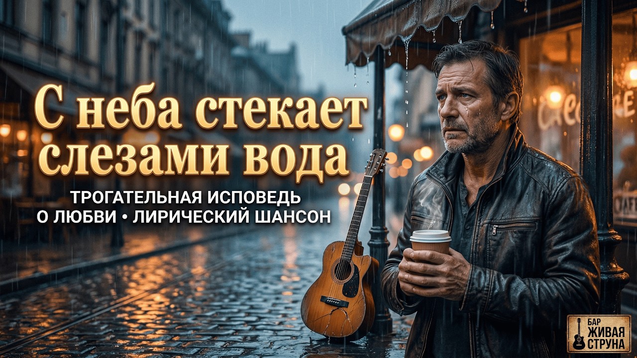 С НЕБА СТЕКАЕТ СЛЕЗАМИ ВОДА... Пронзительный шансон о расставании! Спел так, что душа замерла...