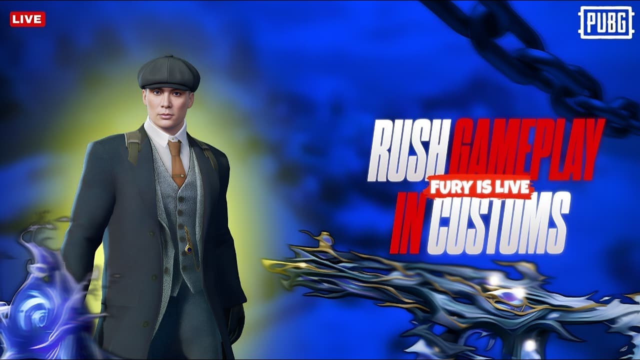 RUSH GAMEPLAY IN CUSTOM ROOMS | FURYxLIVE |  #pubg #pubgmobile #live
