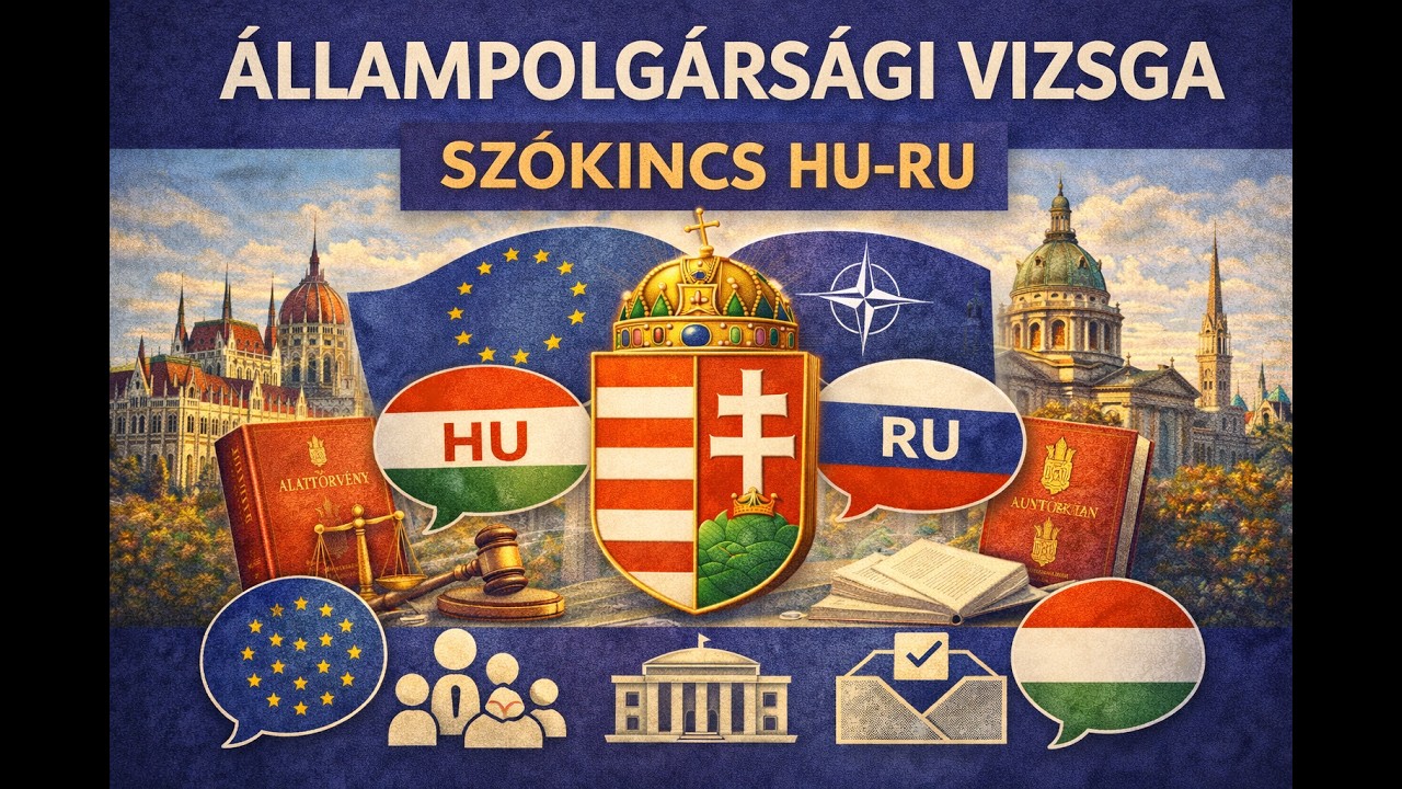 Állampolgársági vizsga szókincs (HU-RU) | Экзамен на гражданство Венгрии — термины - Часть 3