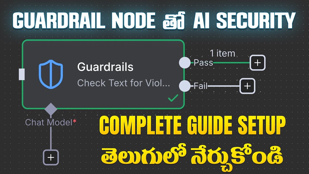 Guardrail Node తో AI Security || Complete Guide | n8n Latest Feature | తెలుగులో నేర్చుకోండి