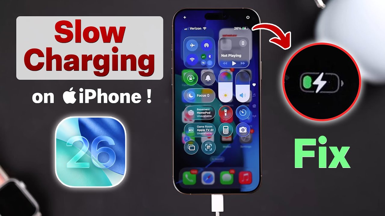 iPhone заряжается медленно после обновления iOS 26! Вот решение!