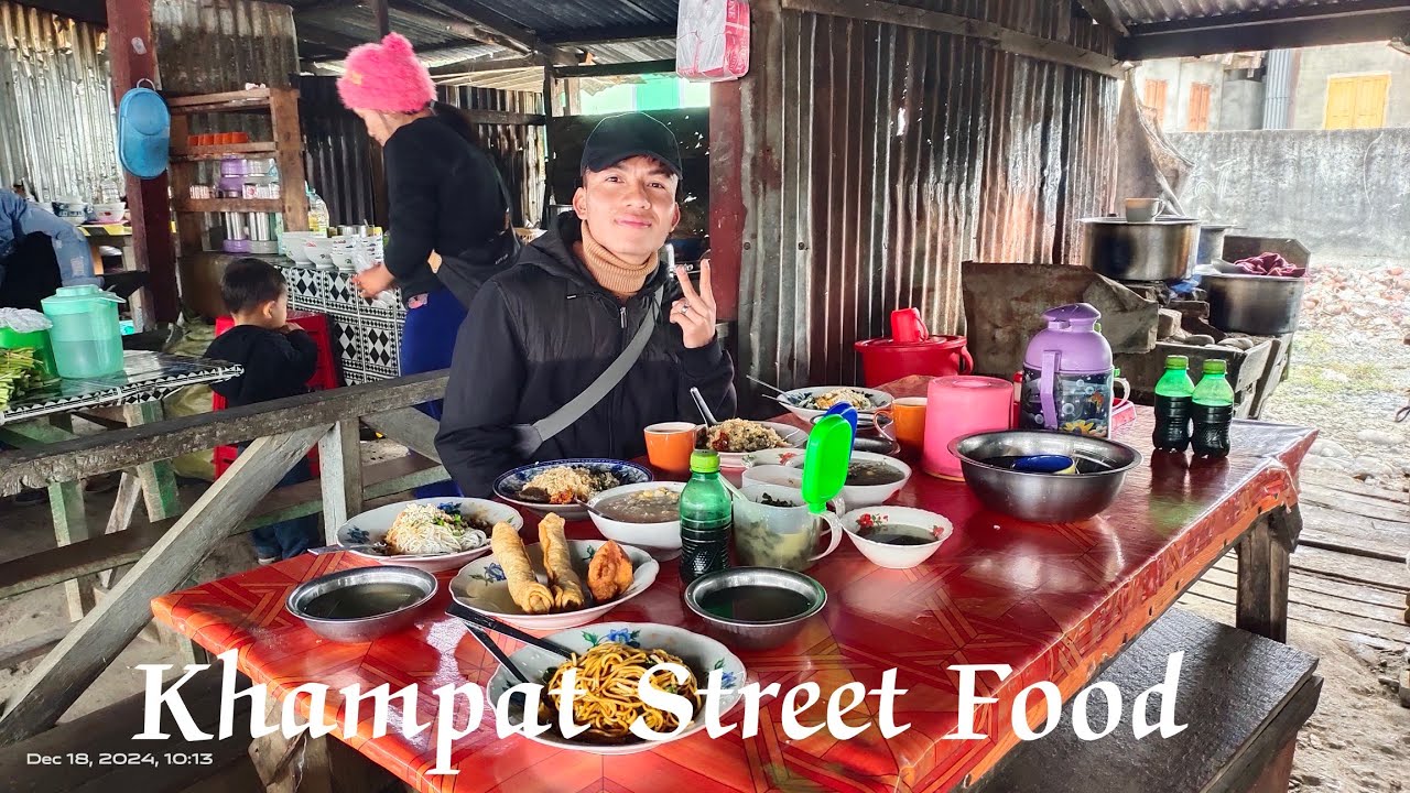 Khampat, Myanmar | Morning Market Tour | Street Food, Local Life | Black Bear 🐨🐻 🇲🇲🛵