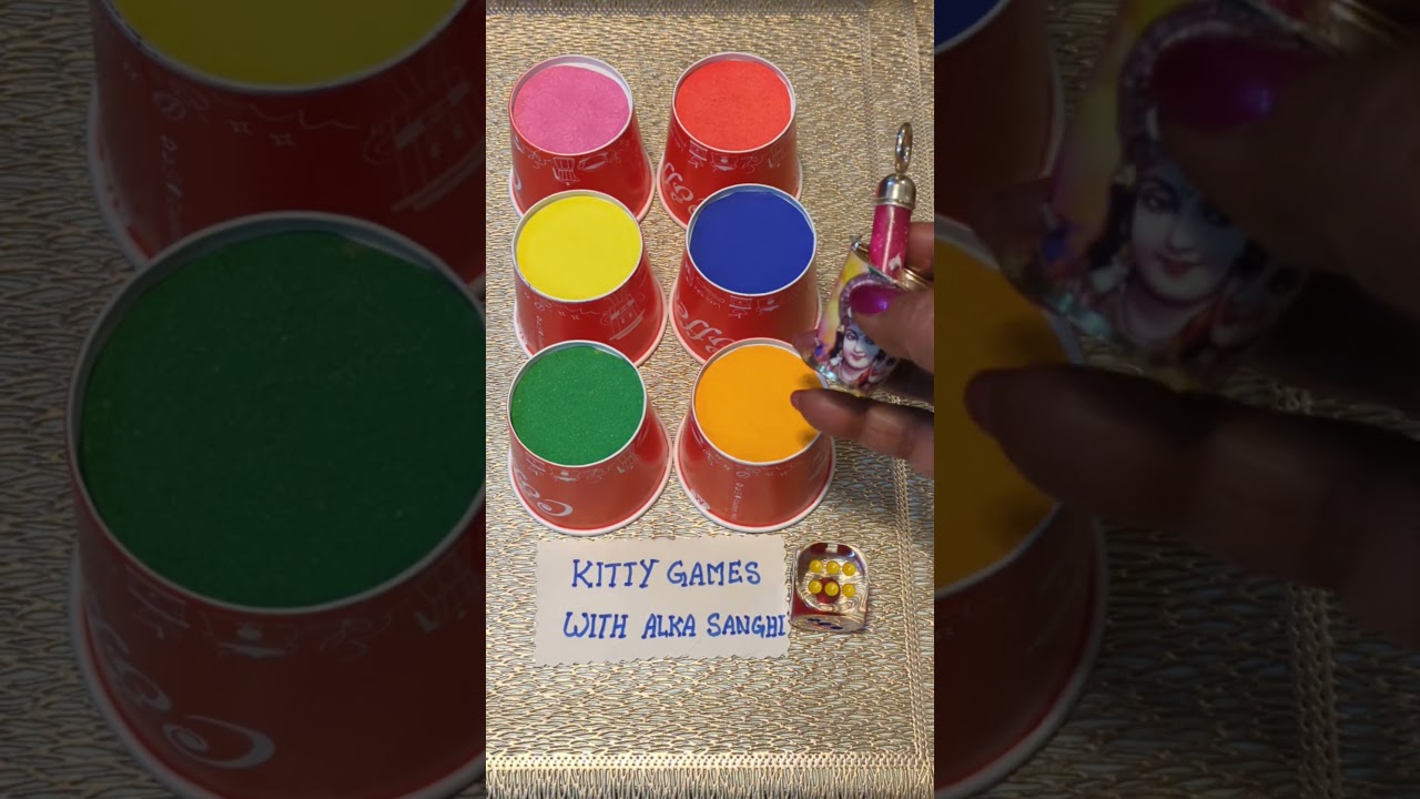 kitty party game for your Holi party 💙💛🩵❤️