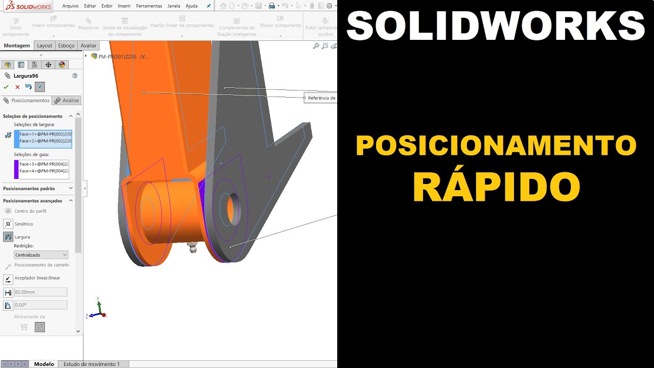 POSICIONAMENTO RÁPIDO NO SOLIDWORKS #solidworks