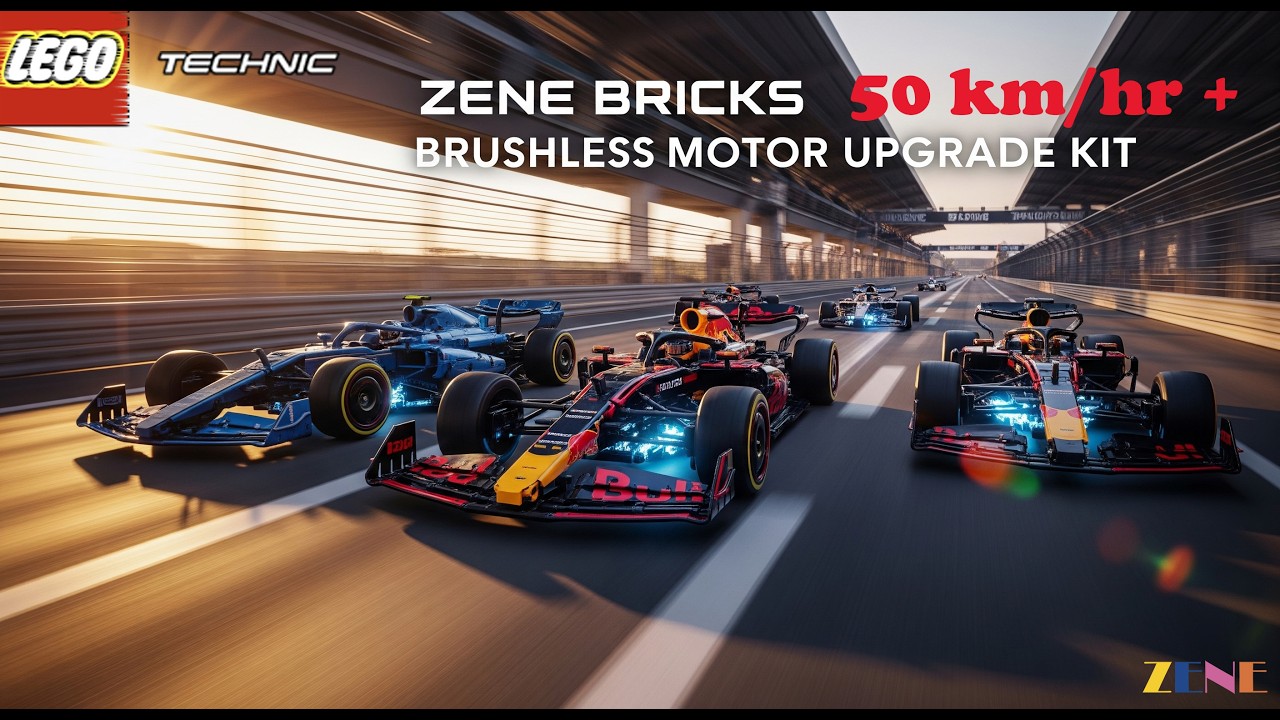 Speed 50km/hr+ LEGO F1 Car Super Motor Upgrade | Connection Testing Mod by #zenebricks