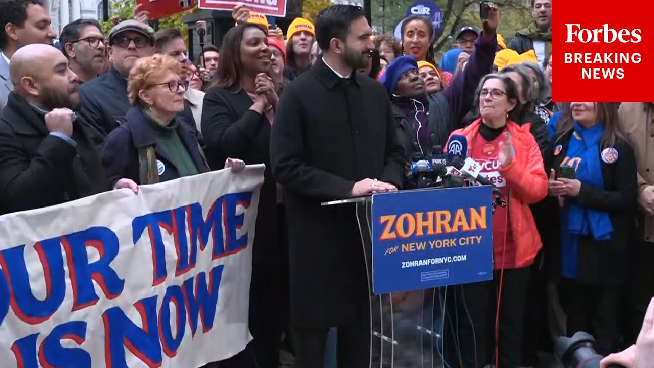 'Our Time Is Now': Zohran Mamdani Holds 'Sunshine Address' Outside New York City's City Hall
