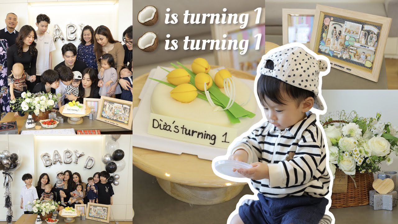 DỪA IS TURNING ONE | Tiệc sinh nhật em Dừa | Xoài Fam