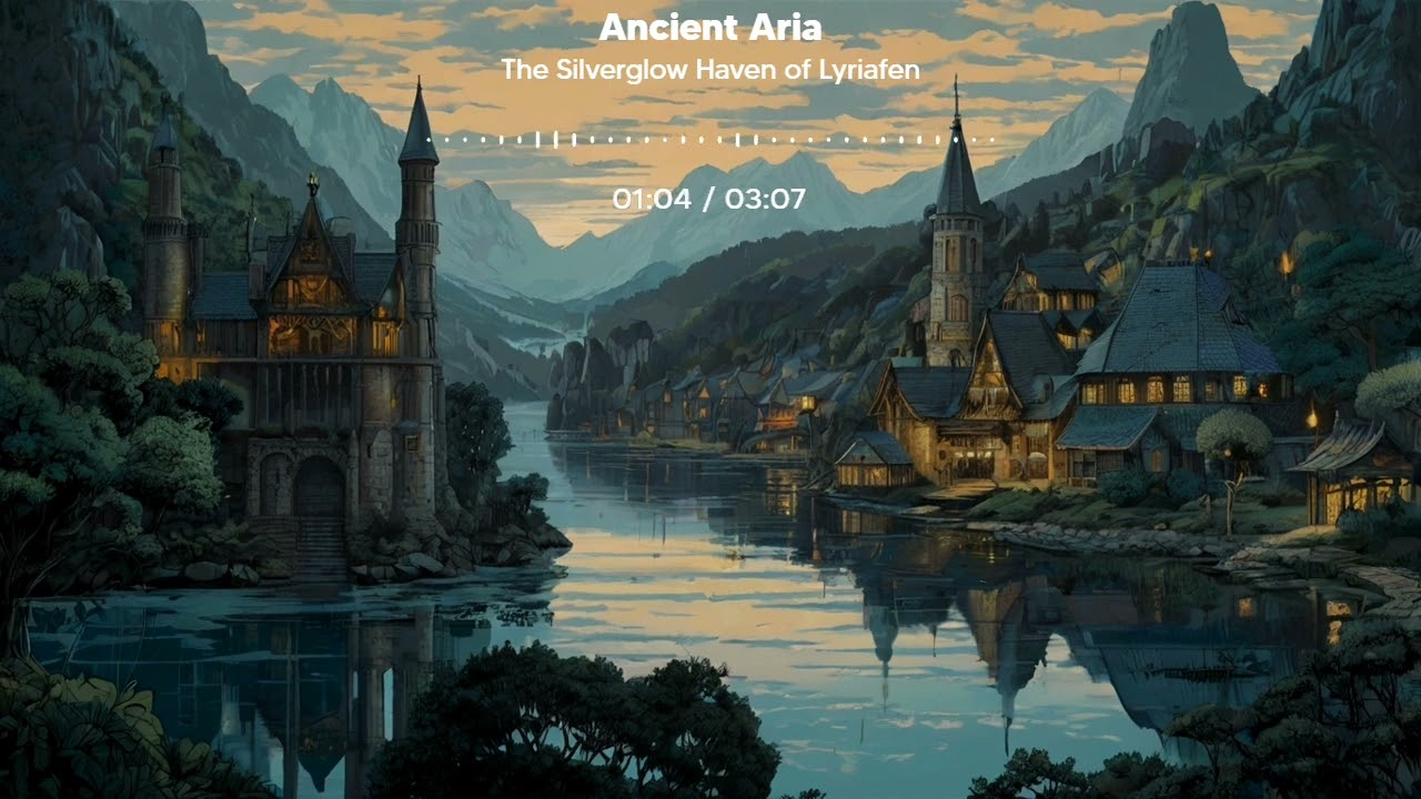 The Silverglow Haven of Lyriafen – Serene Fantasy Medieval Orchestral Flute, Violin & Piano Music