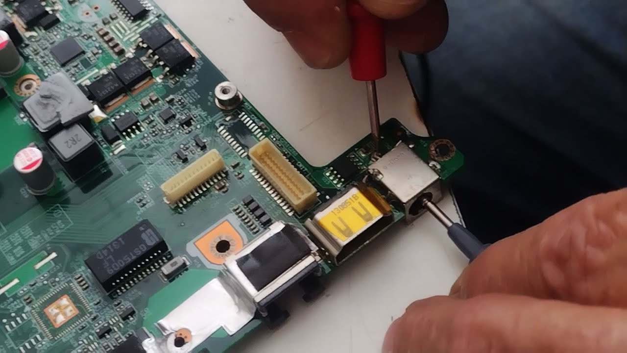 Conector de Carga Notebook Positivo - Mal Contato, Jumper no DC Jack