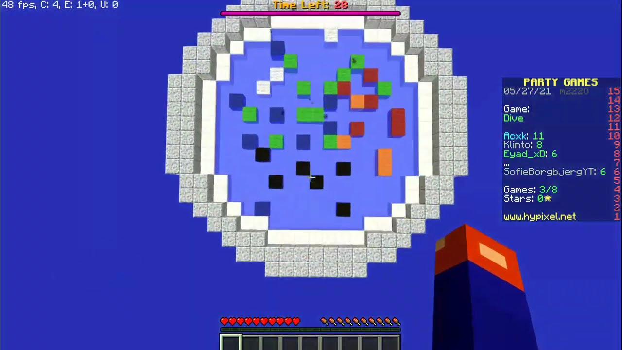 (Dansk Minecraft) Spiller Minecraft mini games.