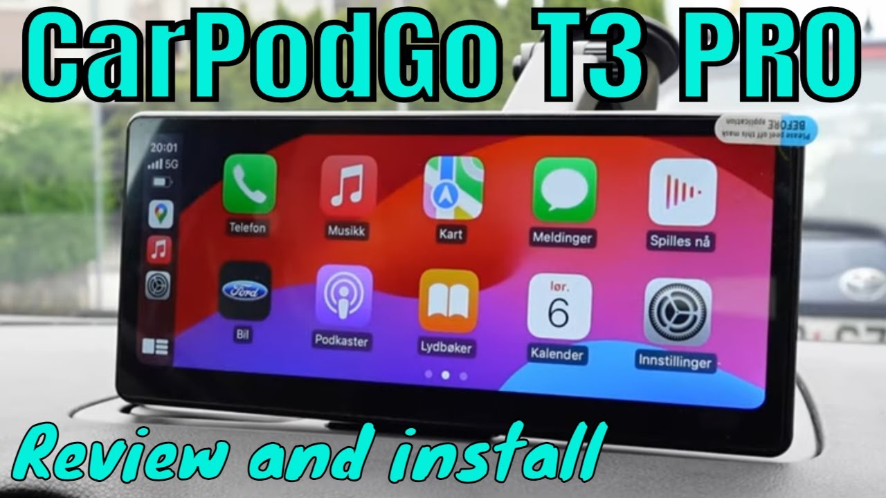CARPODGO T3 PRO премиум-класса, универсальная беспроводная камера CarPlay/Android Auto с частотой...