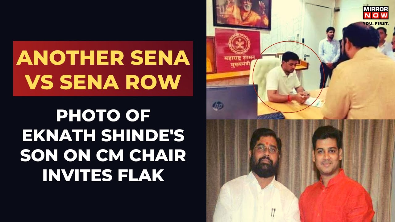 Eknath Shinde&rsquo;s Son&rsquo;s Photo Sitting on CM&rsquo;s Chair Goes Viral | Opposition Slams Shinde Govt