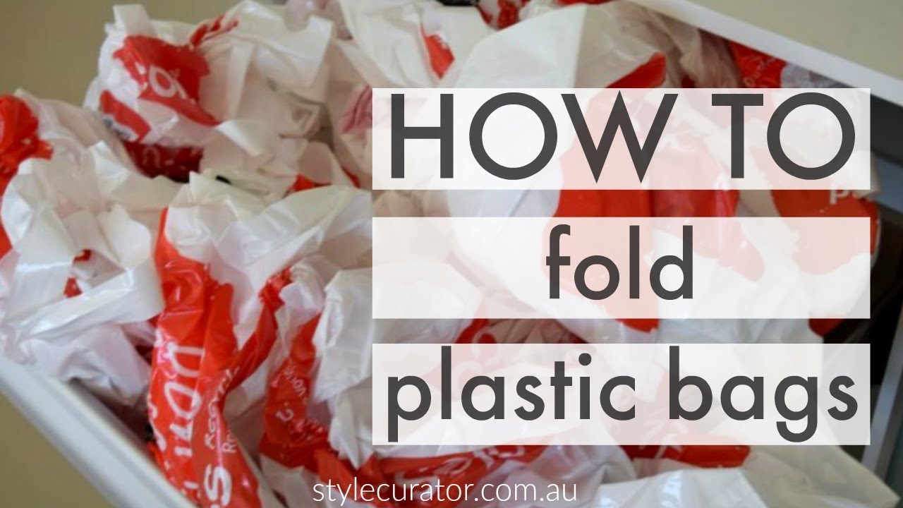 How to fold plastic bags - Quickest video on how to fold shopping bags into triangles