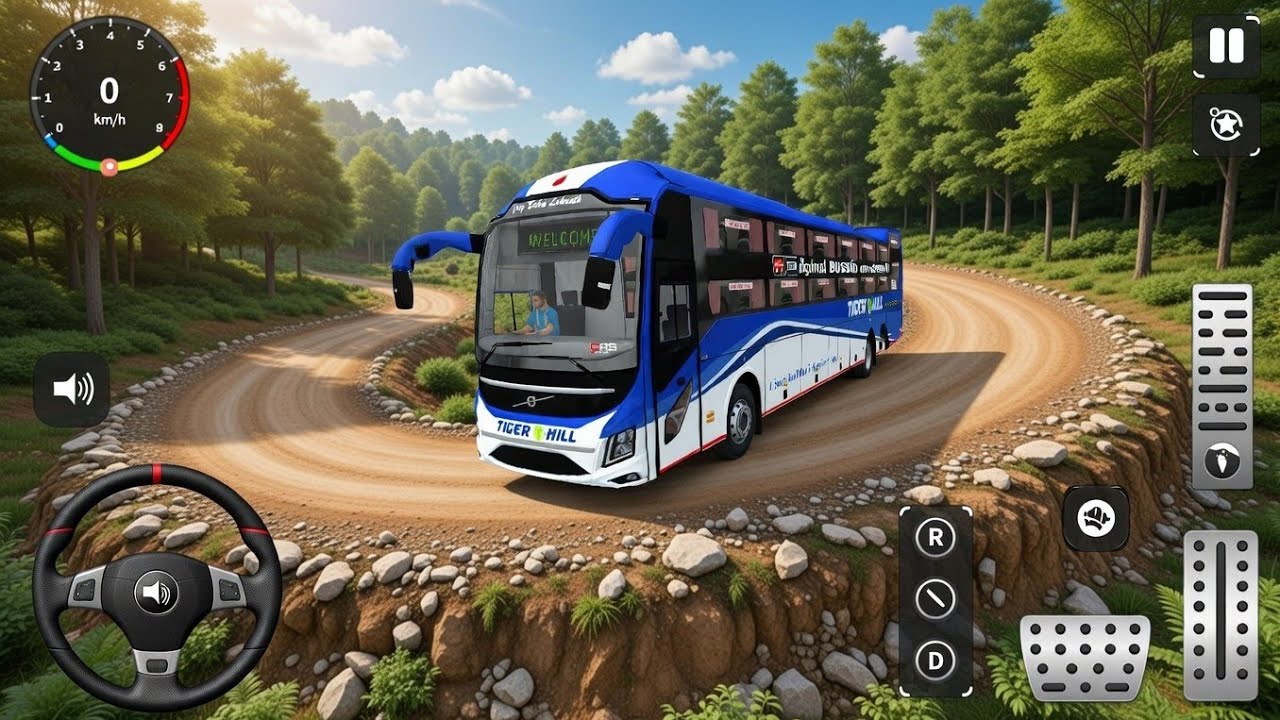 Volvo 9600 Sleeper Bus | Dengerous Hairpin Road Map 😱 | Bus Simulator Indonesia Android Gameplay 