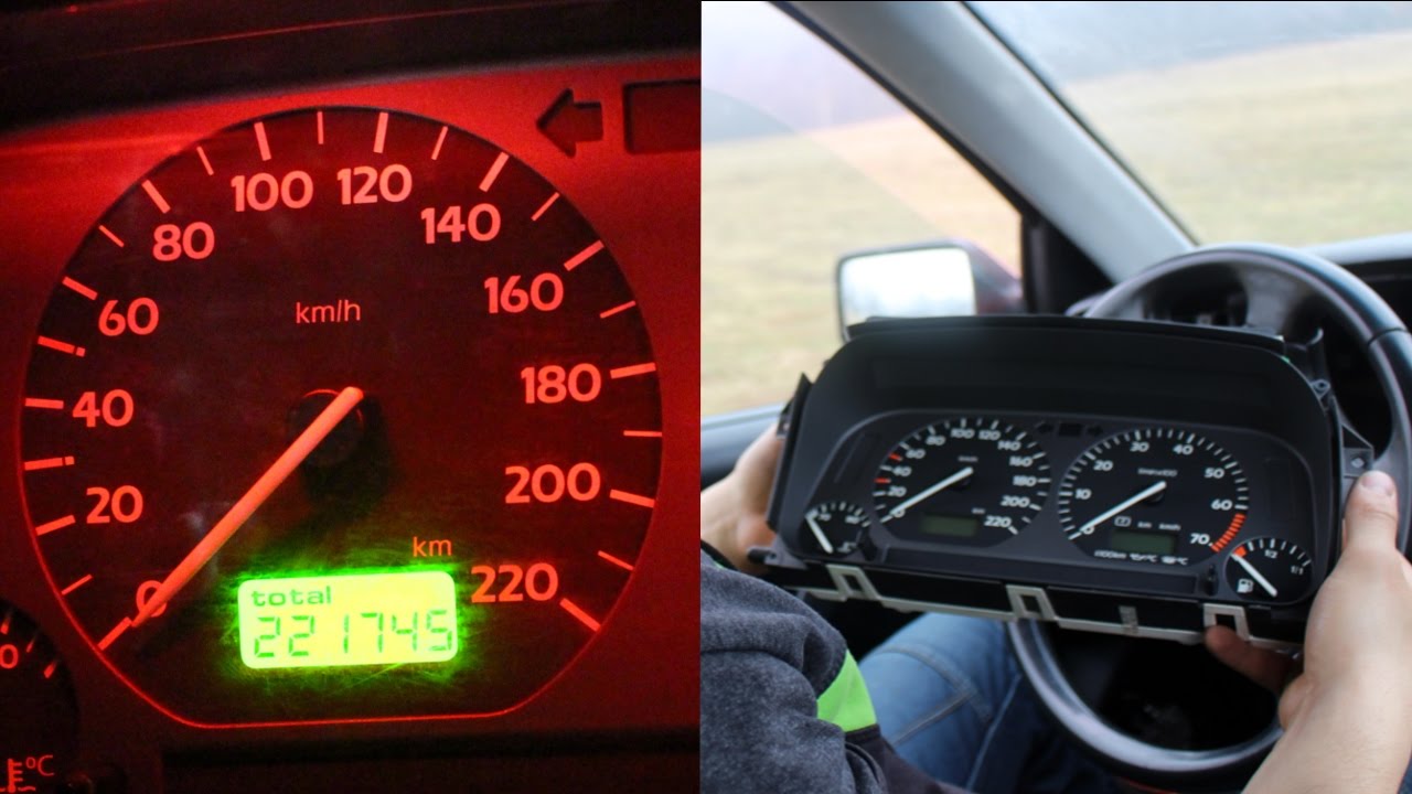 Zmiana koloru podświetlania licznika - wymiana żarówek ( VW golf 3 )