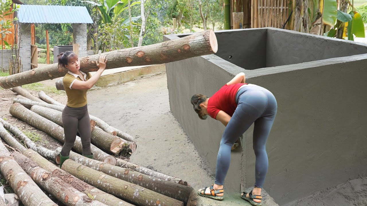 CEO Girl Building Domestic Water Tanks, Grow Cherry Tomatoes -- Sell ​​Big Trees, Harvest Tomatos