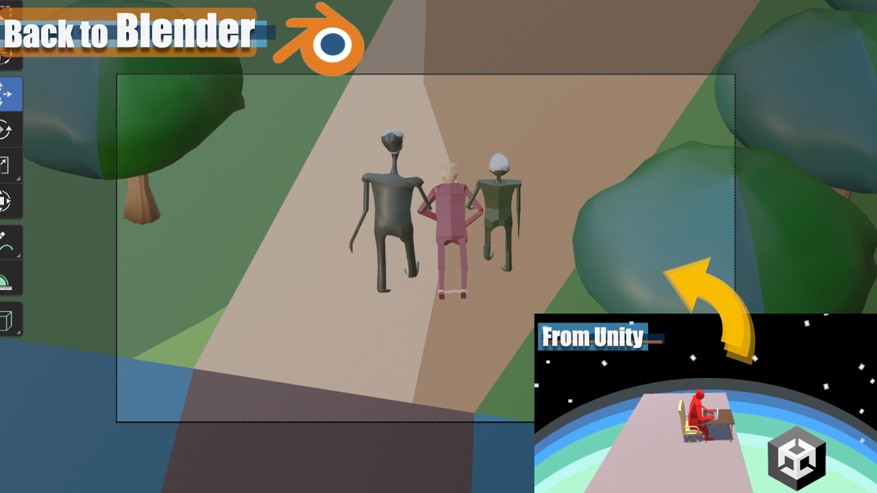 Comparing character animations: Imported directly into Unity vs. exported through Blender