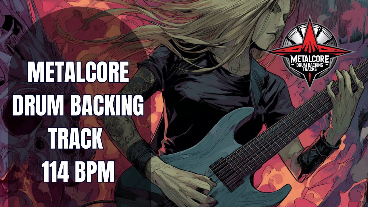 114 BPM Metalcore Drum Backing Track | Aggressive Mid-Tempo