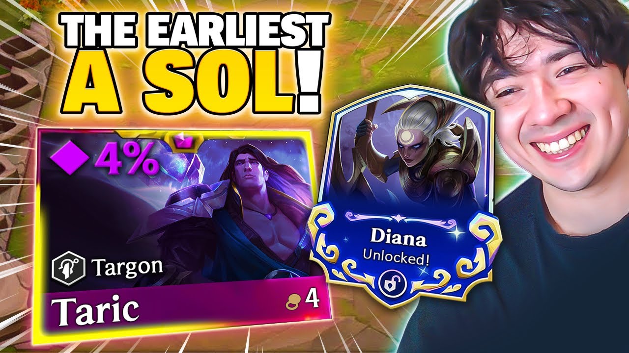 I Rolled A 4% Taric On Level 6 The SAME TURN I Unlocked Diana... It Was CINEMA!