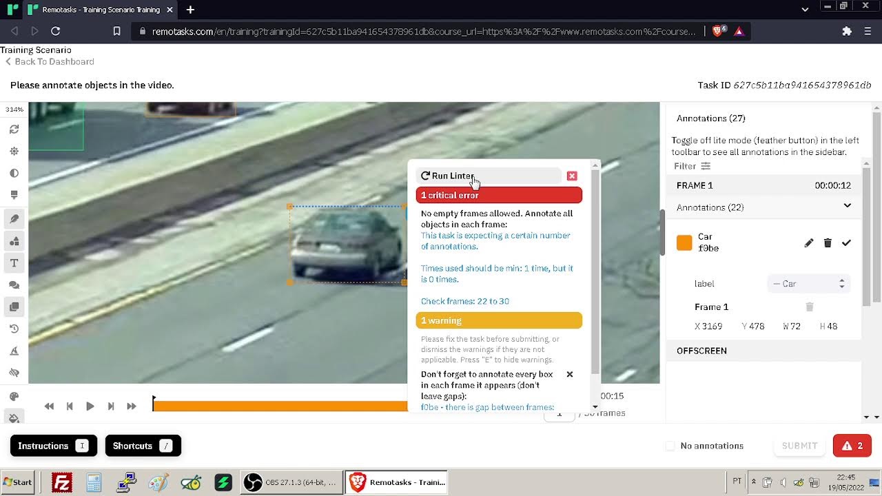 Training Scenario
- Boss Millimeter course 1