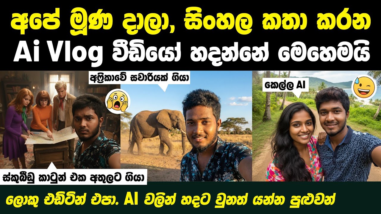 How to Generate Sinhala AI Vlog Videos from Your Photo | Veo 3 AI Video Generator