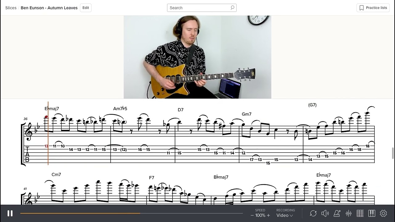Ben Eunson - Autumn Leaves Transcription