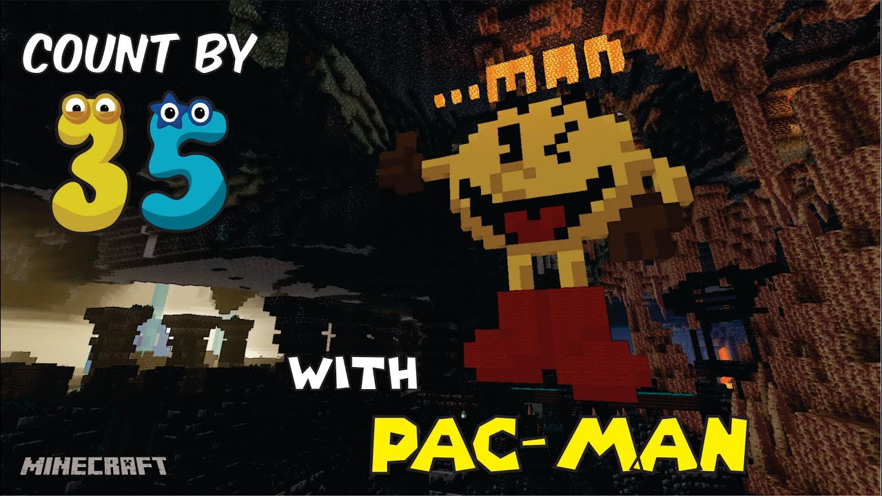 Count by 35 with Pac-Man - #Minecraft #Counting #CountingBy35