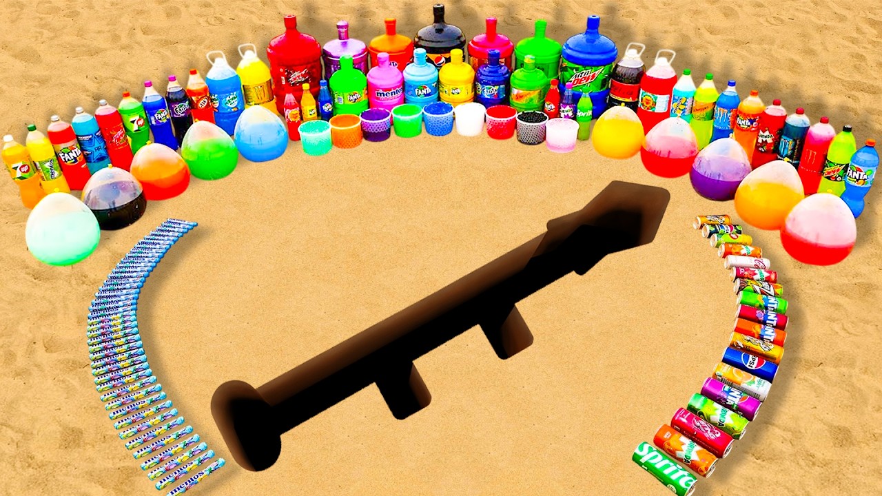 How to Make Giant Rocket made with Orbeez, Fanta Balloons, Popular Sodas, Pepsi, Coca Cola vs Mentos