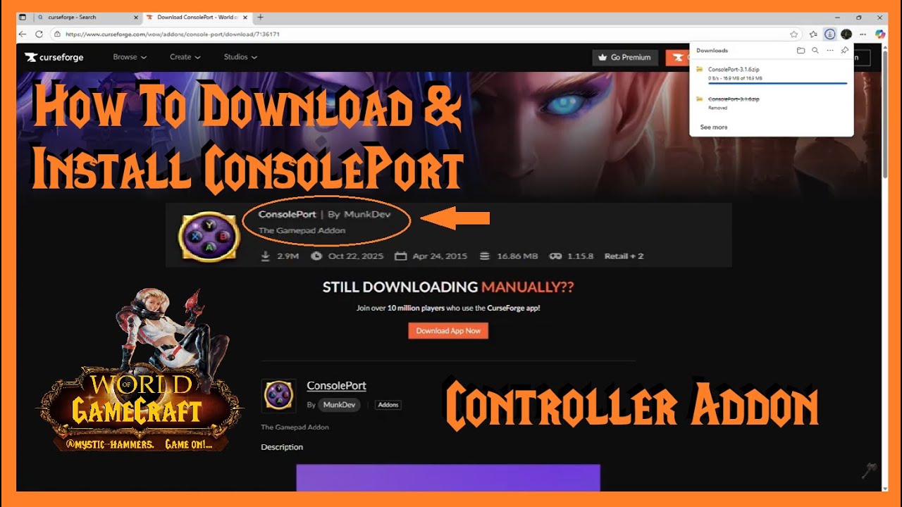 How To Download & Install "ConsolePort" Controller Addon (WoW Retail Guide)