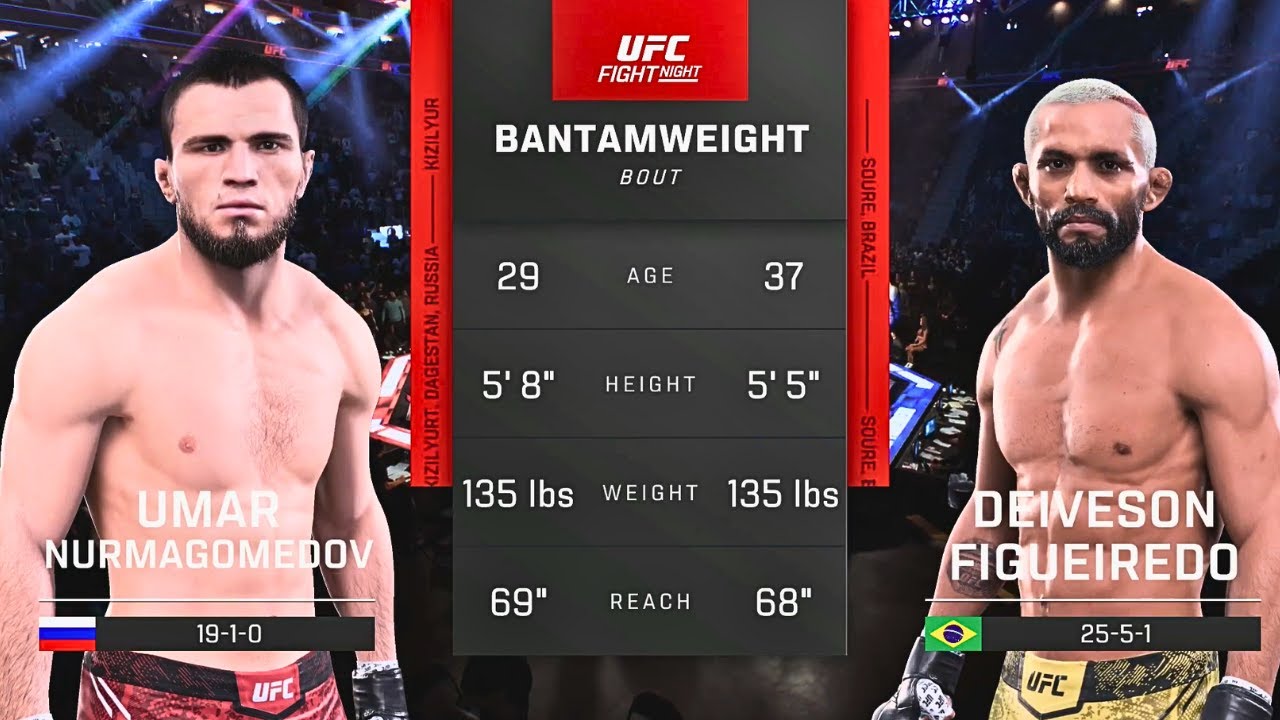 Umar Nurmagomedov vs Deiveson Figueiredo FULL FIGHT | UFC 5 AI Simulation Gameplay (CPU vs CPU)