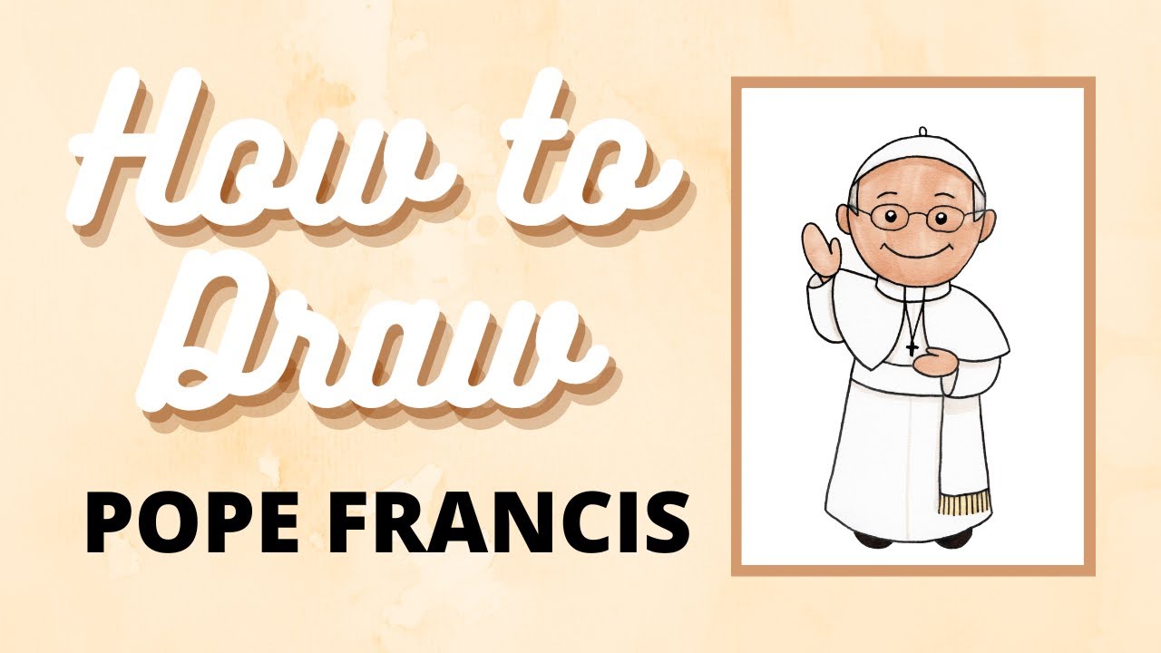 How to Draw an Easy Pope Francis Step-by-Step Catholic Art Tutorial