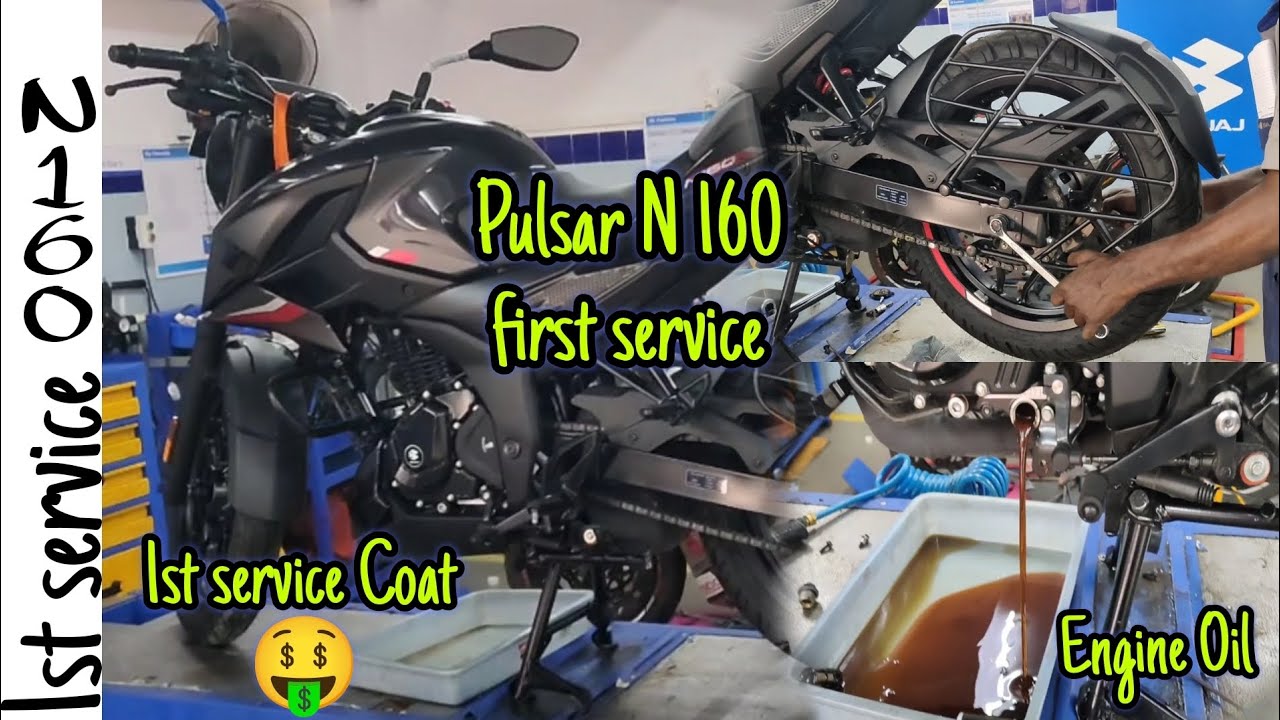 N160 FIRST SERVICE COST 😎 PULSAR N160 🔥 2024 MODEL Pulsar  🤑💵💸 FIRST SERVICE OF MY NEW Bike 😃