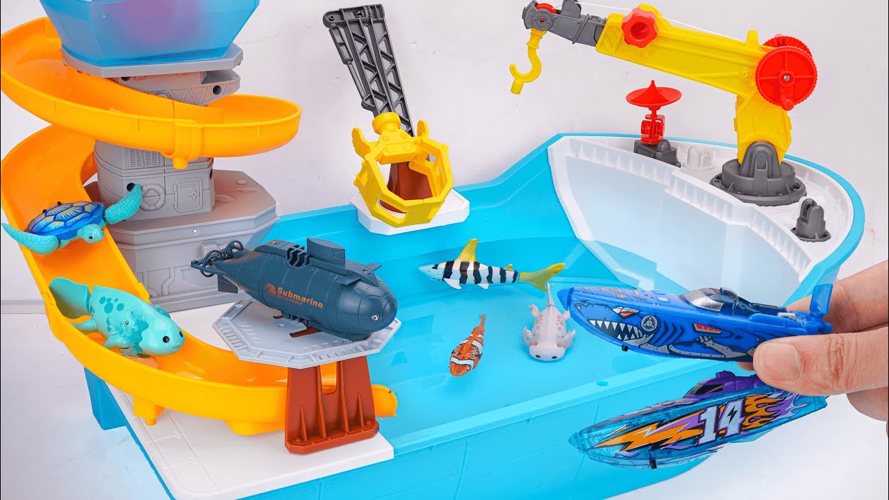 [toy asmr] Light Robo Fishing Aquarium Playset ASMR Satisfying with Unboxing No Talking Review Toy