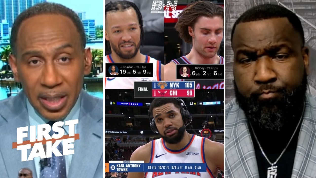 FIRST TAKE | KAT proves the doubters WRONG!- Stephen A. sees Knicks can win East after beating Bulls
