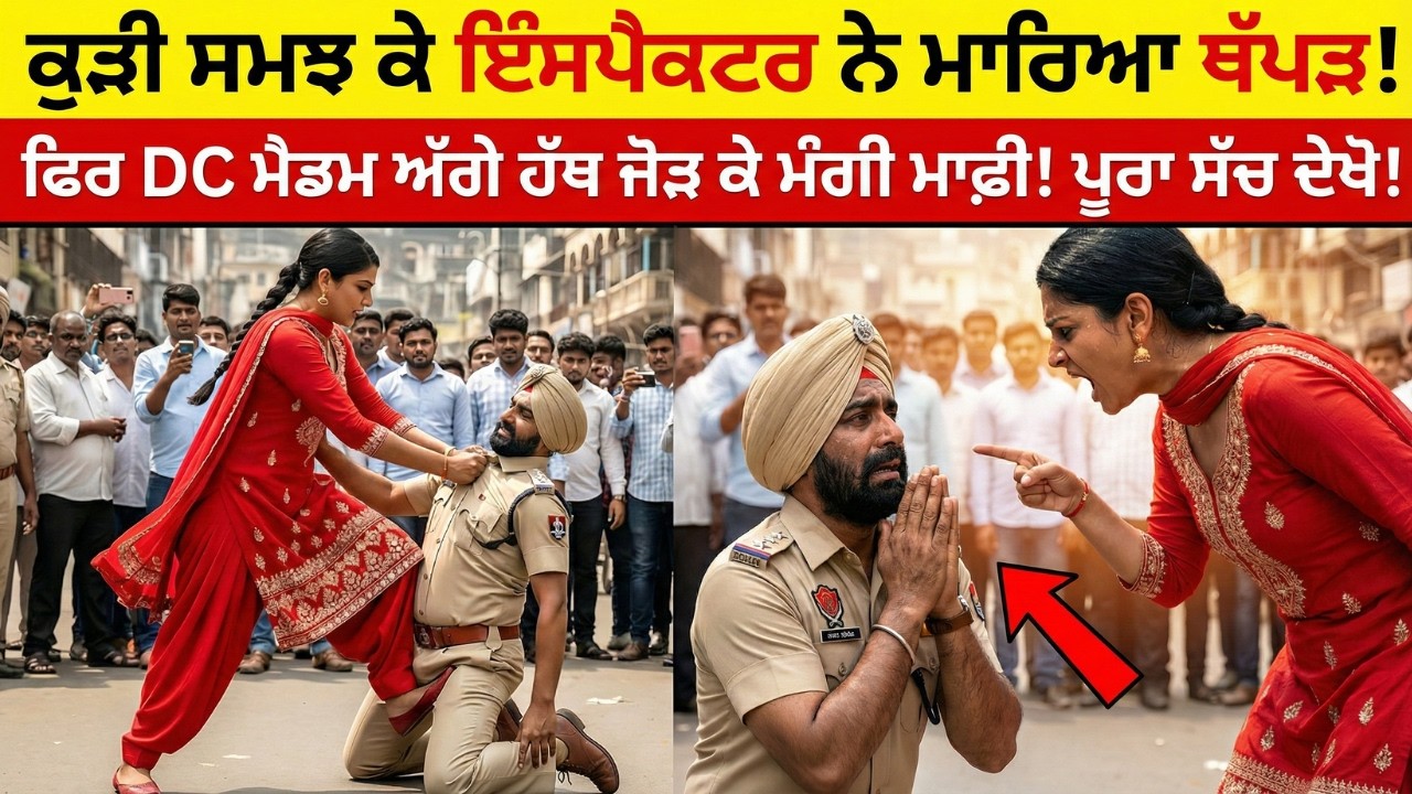 ਜਿਸਨੂੰ ਆਮ ਕੁੜੀ ਸਮਝਿਆ, ਨਿਕਲੀ DC ਮੈਡਮ – ਥੱਪੜ ਮਾਰਦੇ ਹੀ ਇੰਸਪੈਕਟਰ ਦੇ ਉੱਡ ਗਏ ਹੋਸ਼! #punjabistory