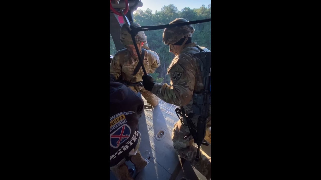 Army medics on rappel!