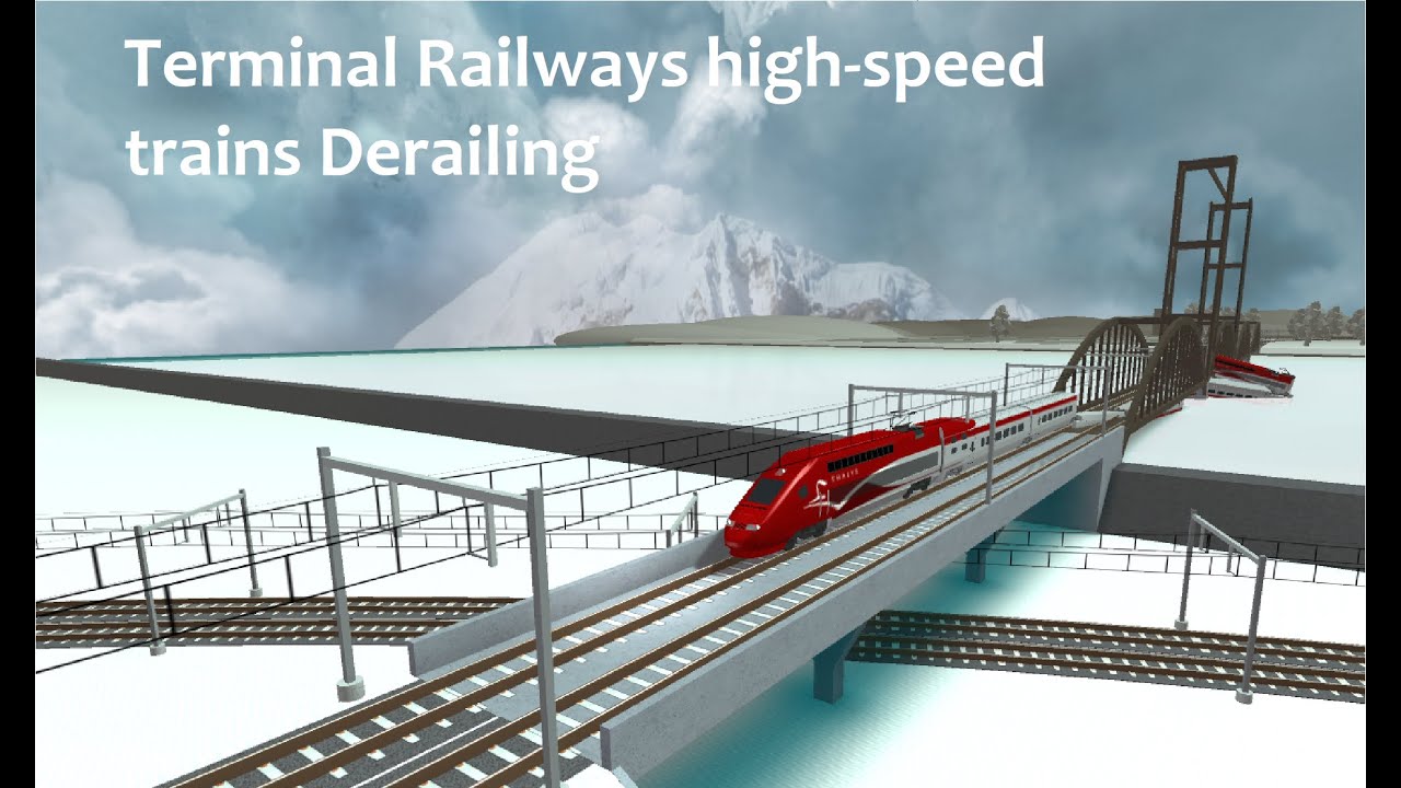 Roblox  (Terminal Railways high-speed trains Derailing)