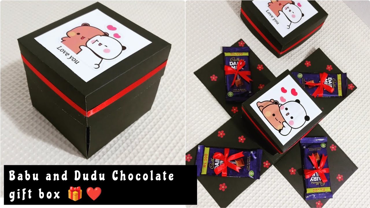 Handmade Chocolate Gift Box , Babu and Dudu Cute chocolate box 🎁#chocolategiftbox #daraz #giftideas