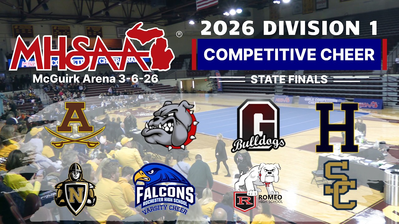 Rochester Falcons 2026 MHSAA D1 Competitive Cheer State Finals Runner Up