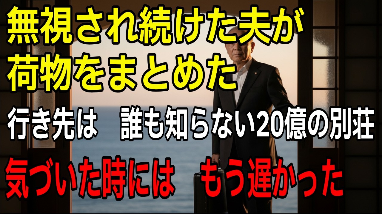 妻と長女に38年間無視され続けた夫が、娘の結婚式前日に20億の別荘へ引っ越した結果【感動する話】
