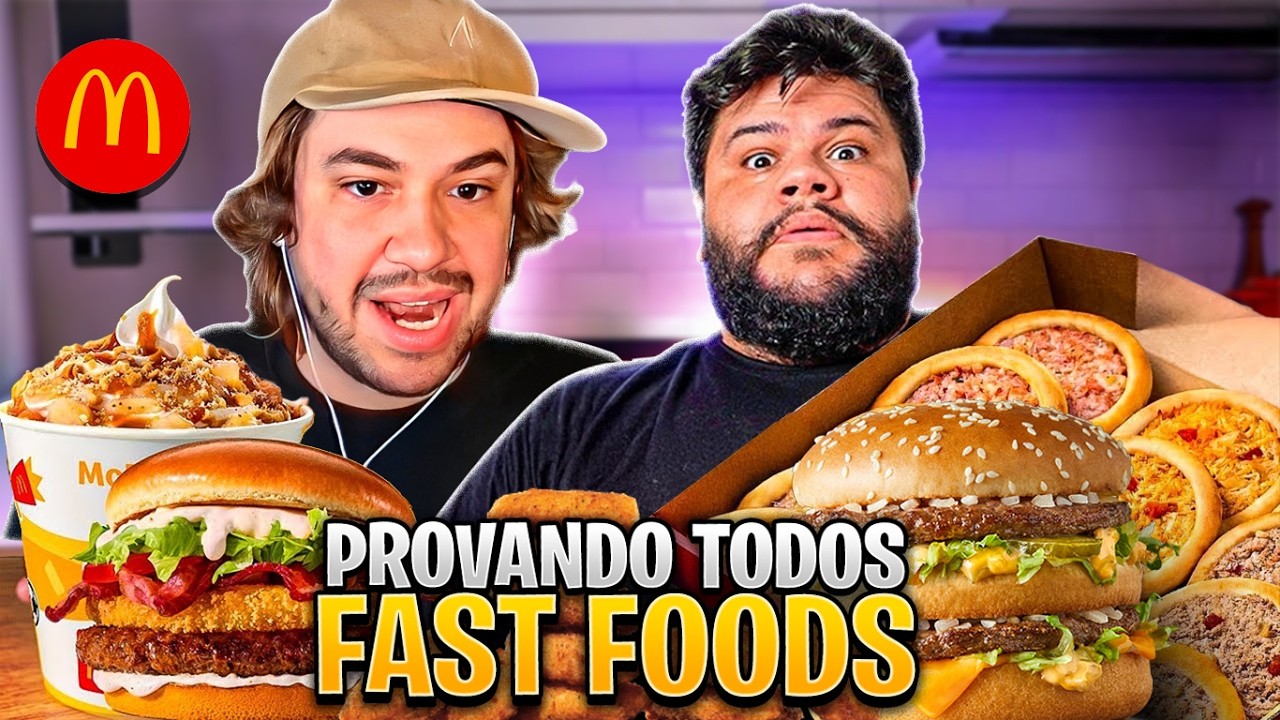 EXPERIMENTANDO TODOS FAST FOODS DO BRASIL! - React Thiago Quatroque