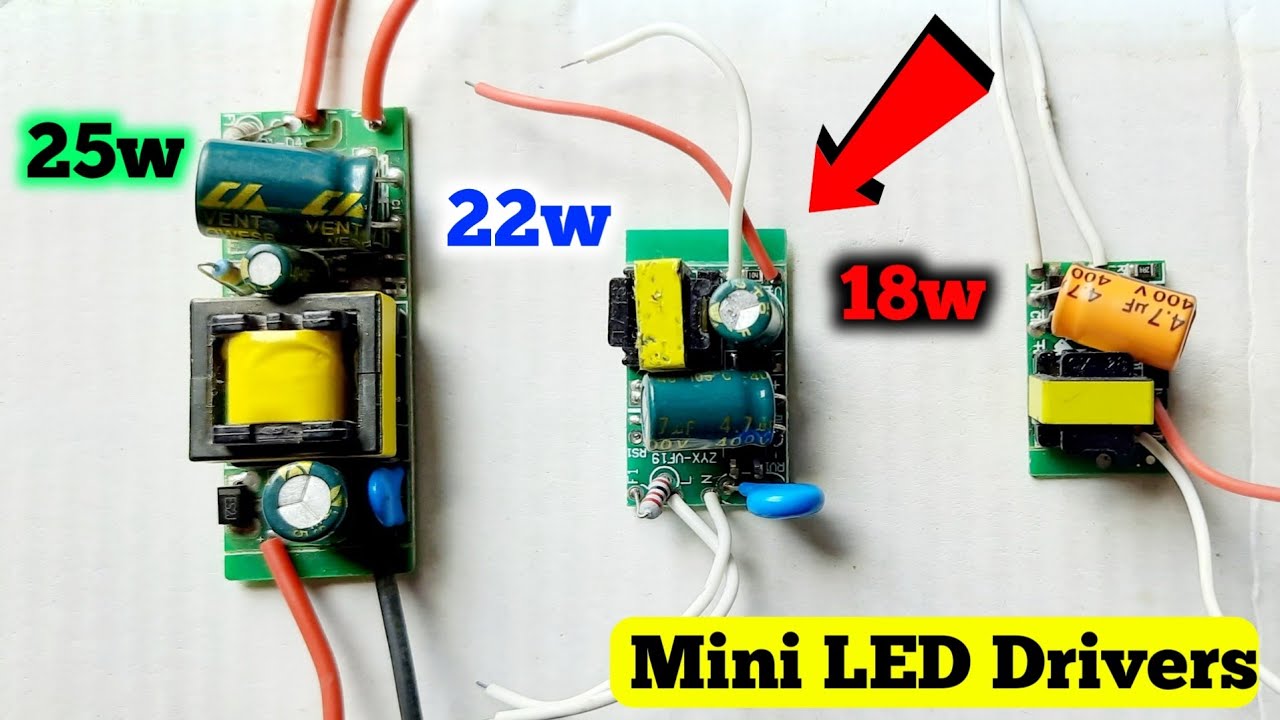 |Mini Led Driver Circuit 7W, 9W, 12W, 15W, 18W, 22w,25w |driver types @Electronicsproject99