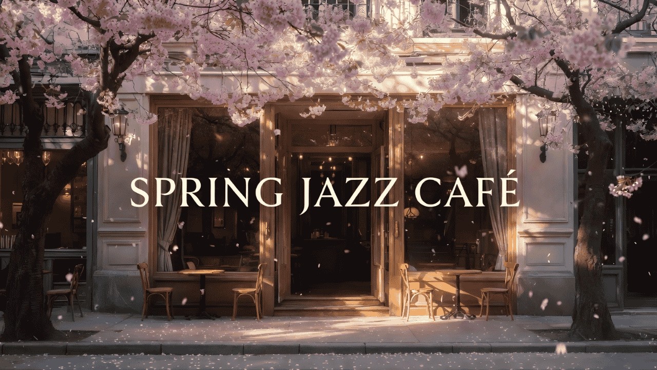 Cherry Blossom Jazz Café ☕ Relaxing Piano & Sax Ambience | 2 Hours