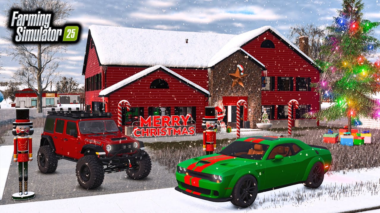 BUILDING $799,999 CHRISTMAS MANSION! (CUSTOM CARS) | FS25