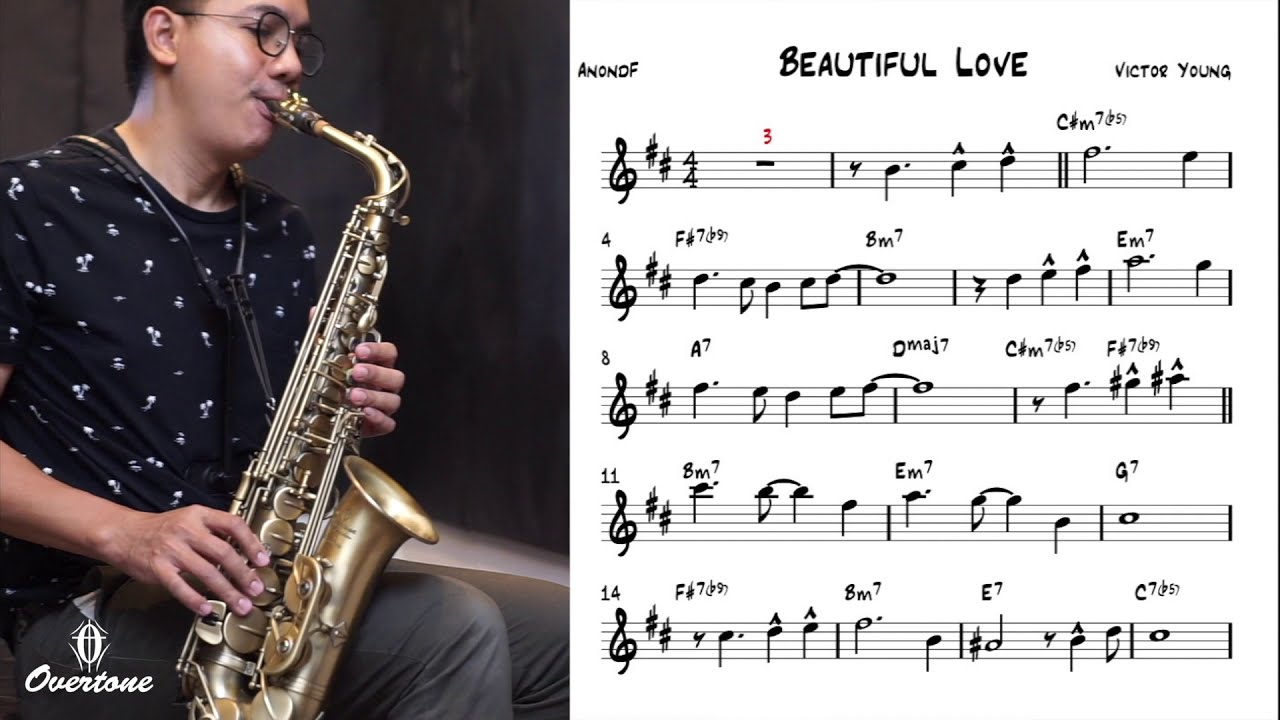 Beautiful love (easy solo) for saxophone