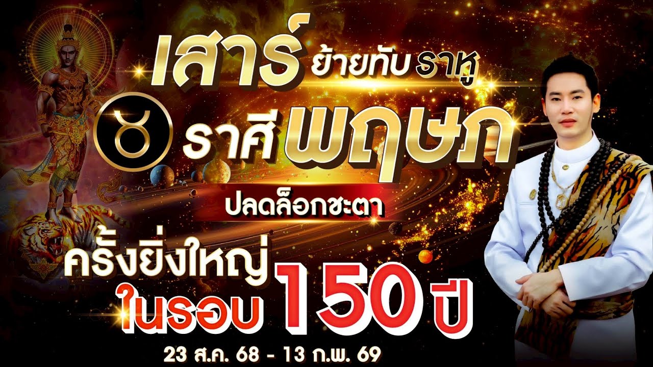 เสาร์ย้ายทับราหู | ลัคนาราศี พฤษภ | ปลดล็อกชะตา ครั้งยิ่งใหญ่ในรอบ ๑๕๐ ปี