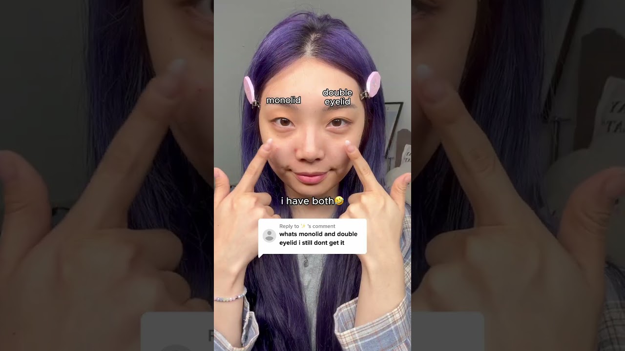 monolid vs double eyelid  #shorts